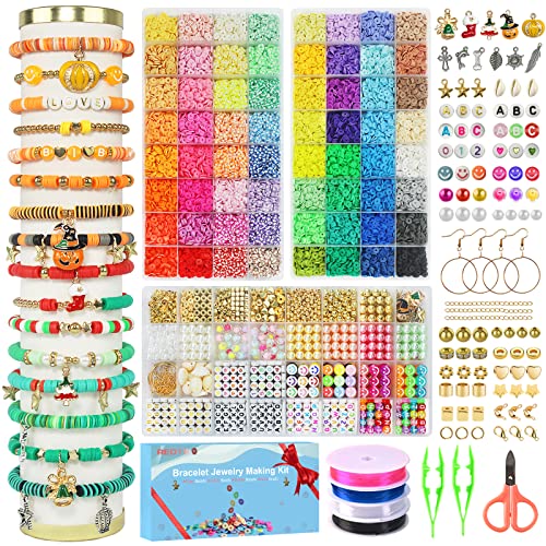 Redtwo 18000 Pcs Clay Beads Bracelet Making Kit, 3 Boxes 64 Colors Fla —  Pigalata